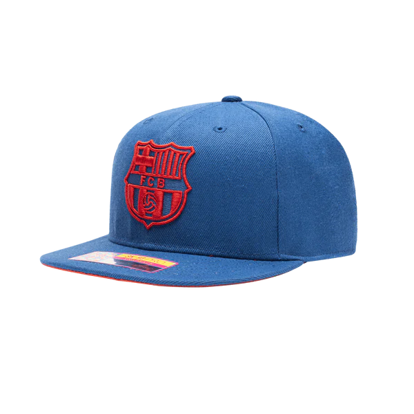 Fan Ink FC Barcelona Crayon Snapback Hat product image 2, provided for visual reference and product detail review