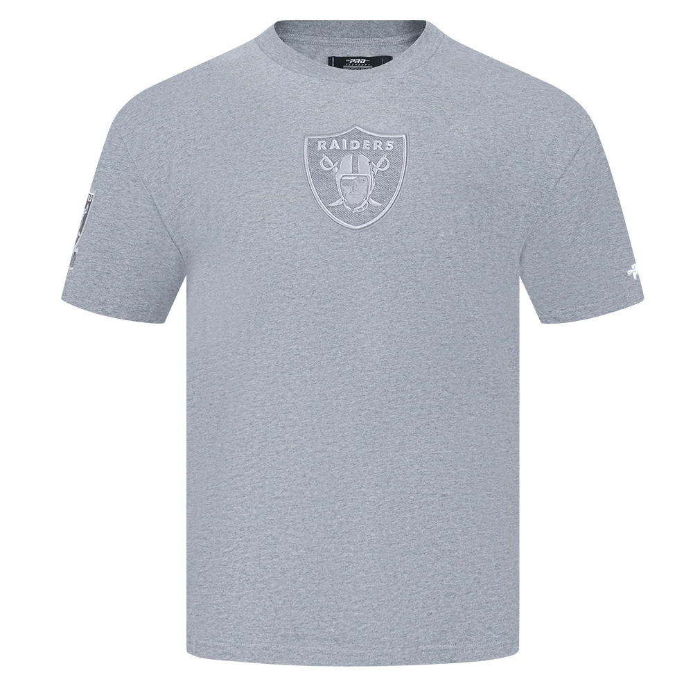 Pro Standard Las Vegas Raiders Reverse French Terry Cotton Jersey Drop T-Shirt-Gray product image 1, provided for visual
