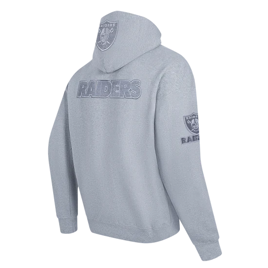 Pro Standard 'Las Vegas Raiders French Terry Drop Shoulder Hoodie-Gray product image 4, provided for visual reference and