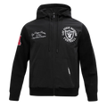 Pro Standard Las Vegas Raiders Hybrid Woven FZ Hoodie-Black product image 1, provided for visual reference and product