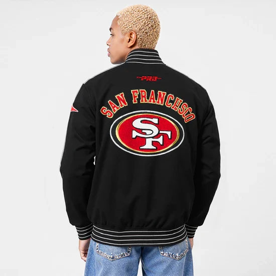 Pro Standard Men San Francisco 49ers PRO GAME DAY DBL KNIT JACKET product image 4, provided for visual reference and product