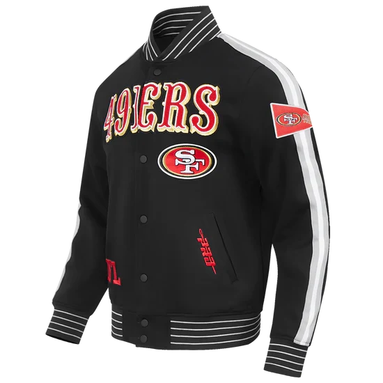 Pro Standard Men San Francisco 49ers PRO GAME DAY DBL KNIT JACKET product image 1, provided for visual reference and product