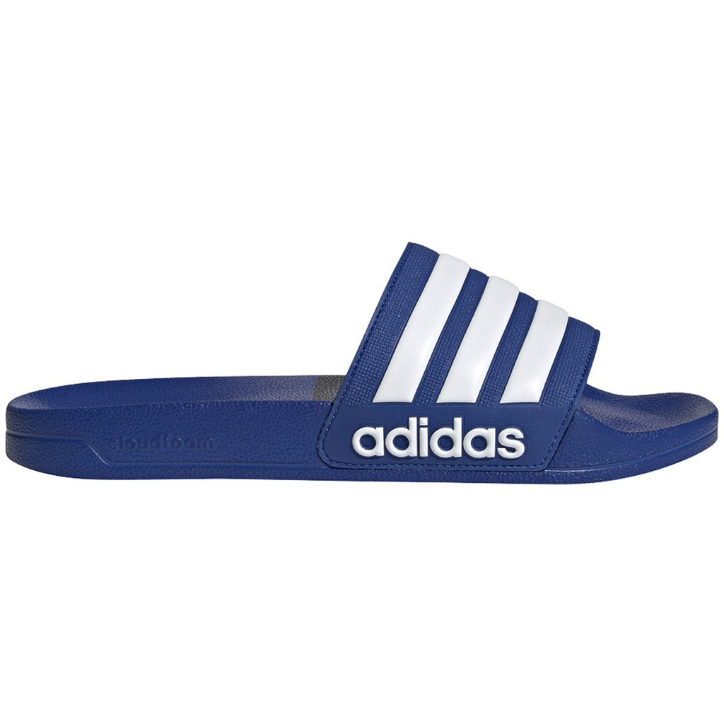 Adidas Adilette Shower Slides-Team Royal/White product image 1, provided for visual reference and product detail review