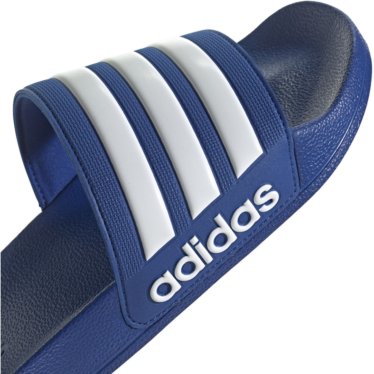 Adidas Adilette Shower Slides-Team Royal/White product image 2, provided for visual reference and product detail review