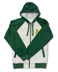 G-III Oakland Athletics Lightweight Jacket-Grey/Green product image 1, provided for visual reference and product detail