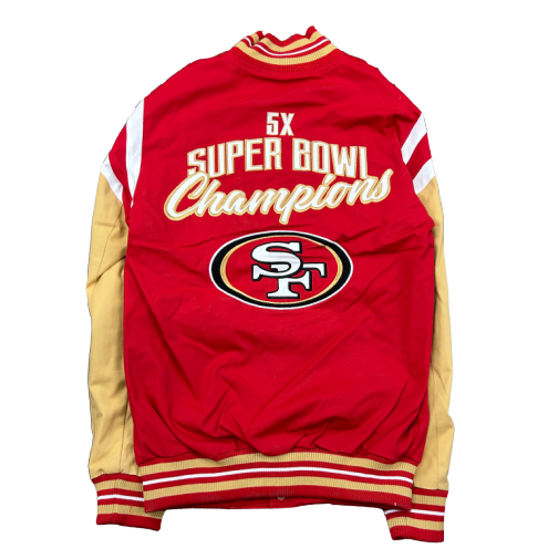 GIII Sports San Francisco 49ERS Game Score Commemorative Jacket product image 2, provided for visual reference and product