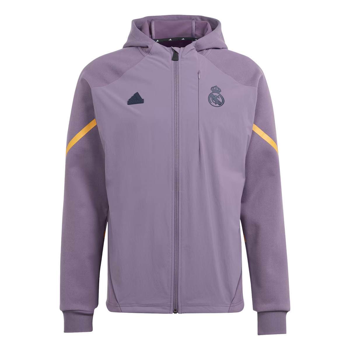 Adidas Men Real Madrid Designed for Gameday Full-Zip Hoodie product image 1, provided for visual reference and product