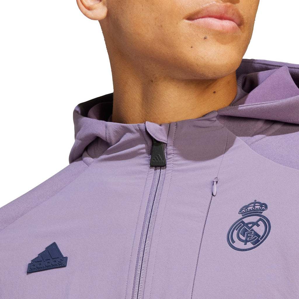 Adidas Men Real Madrid Designed for Gameday Full-Zip Hoodie product image 4, provided for visual reference and product