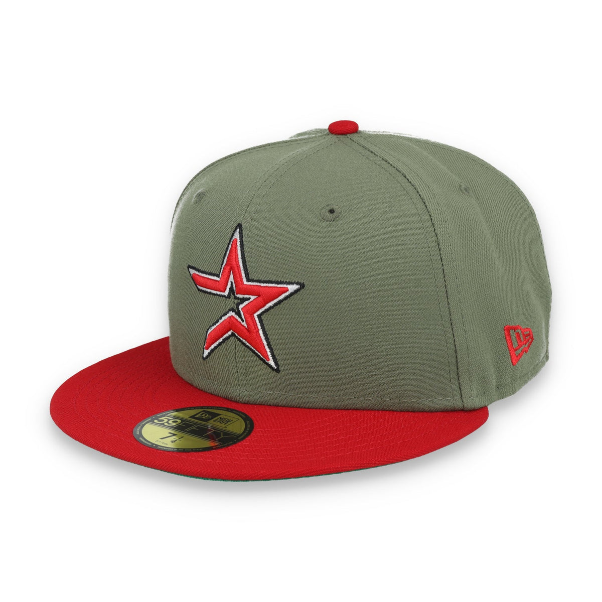 Houston All Star game Side Patch 59FIFTY Fitted Hat- Olive Green product image 3, provided for visual reference and product