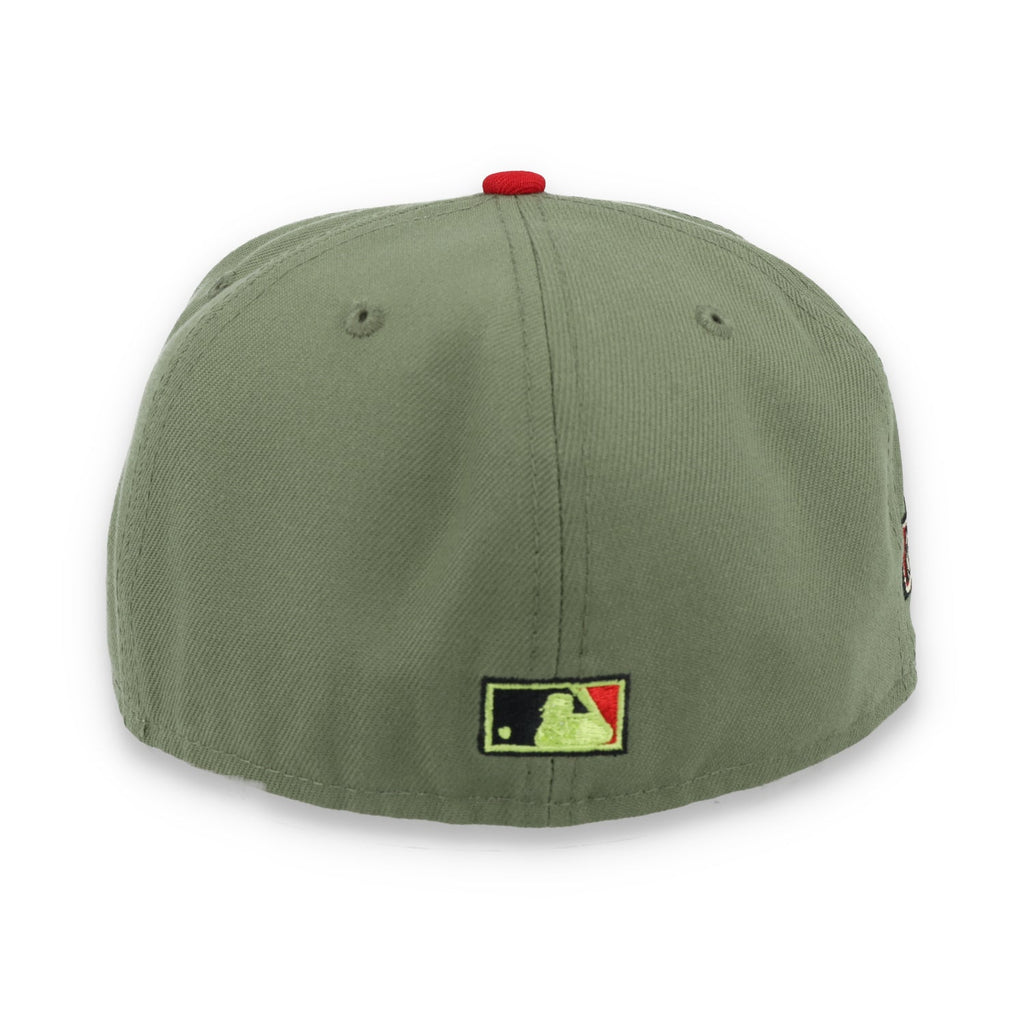 Houston All Star game Side Patch 59FIFTY Fitted Hat- Olive Green product image 5, provided for visual reference and product