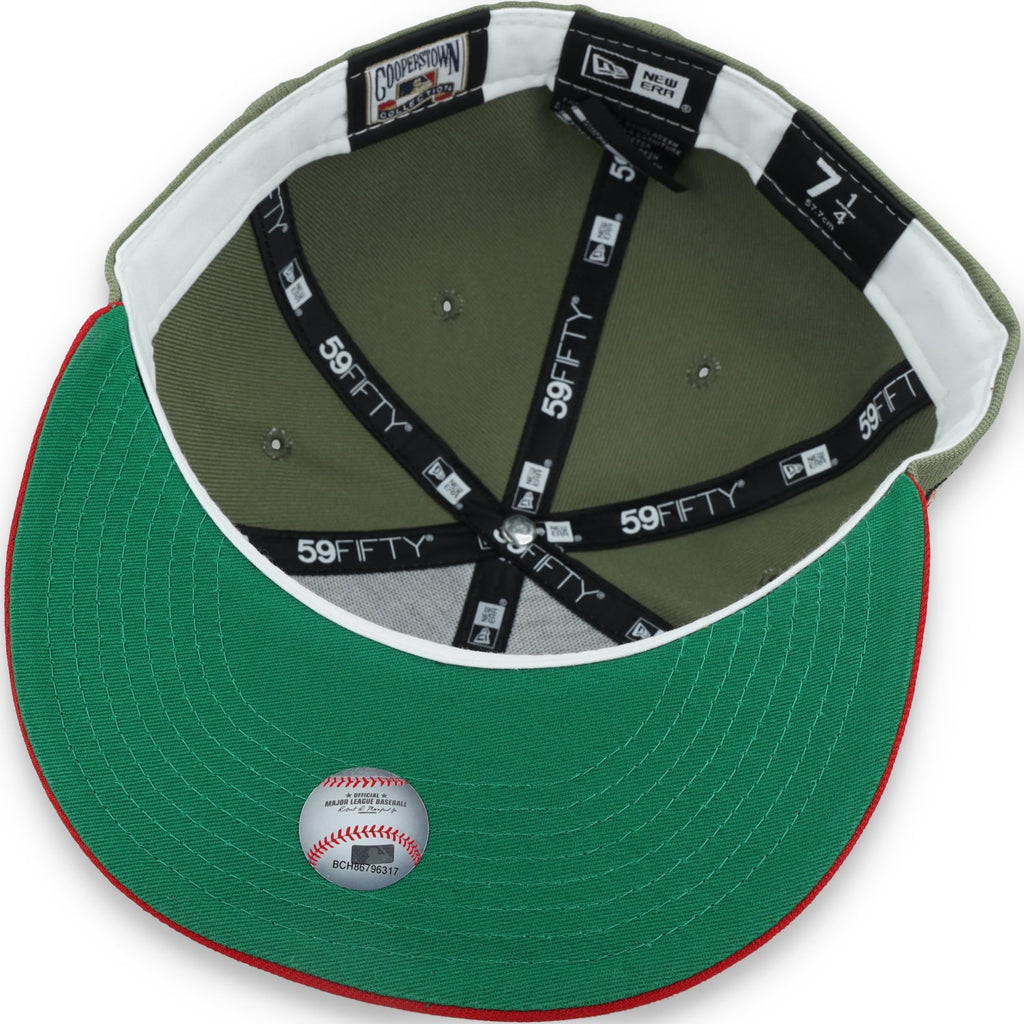 Houston All Star game Side Patch 59FIFTY Fitted Hat- Olive Green product image 7, provided for visual reference and product