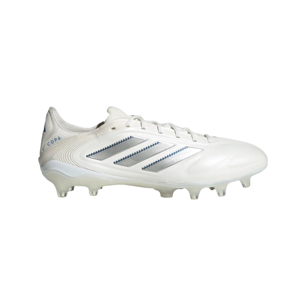 Adidas Copa Pure III Elite FG-White/Silver/Royal Blue product image 1, provided for visual reference and product detail