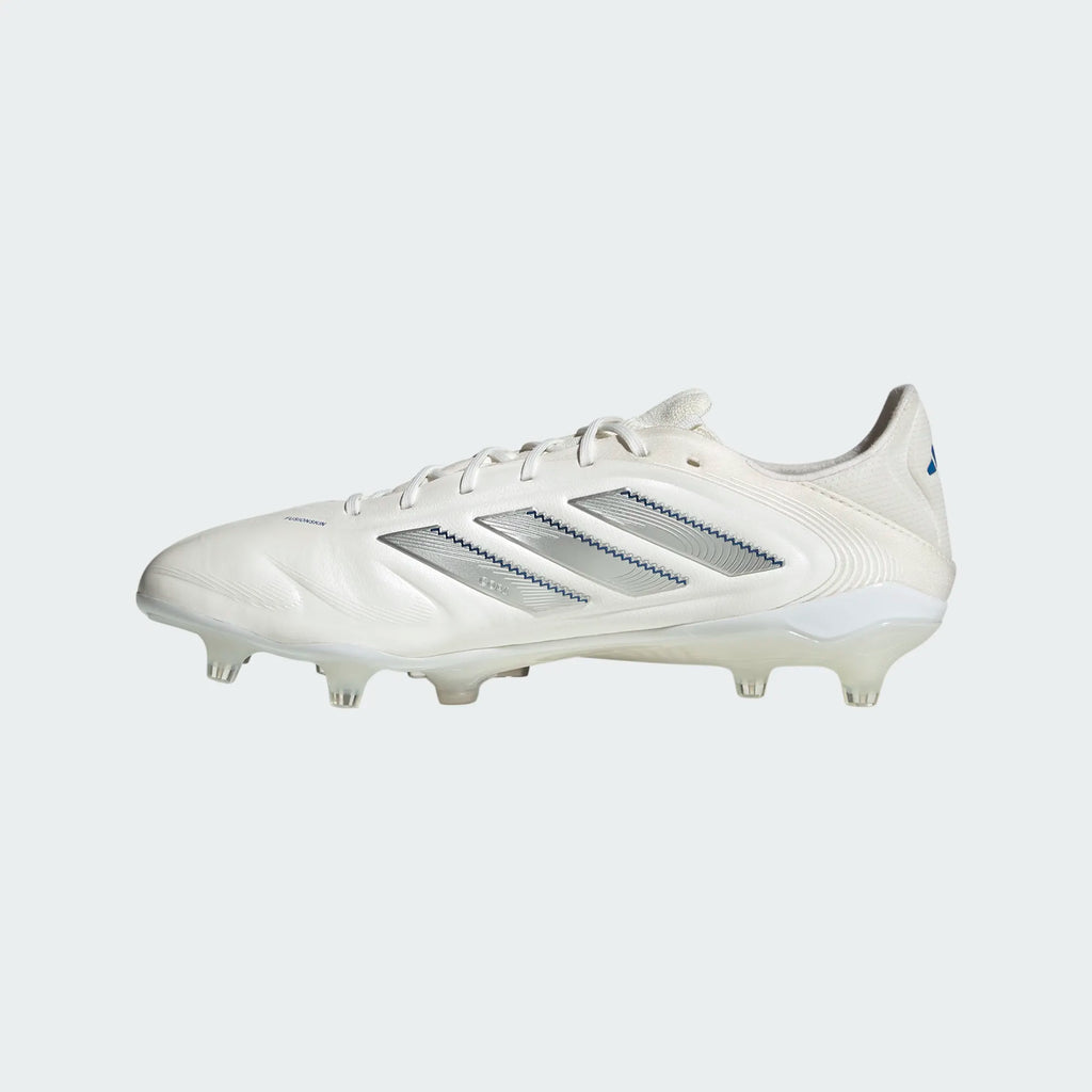 Adidas Copa Pure III Elite FG-White/Silver/Royal Blue product image 2, provided for visual reference and product detail