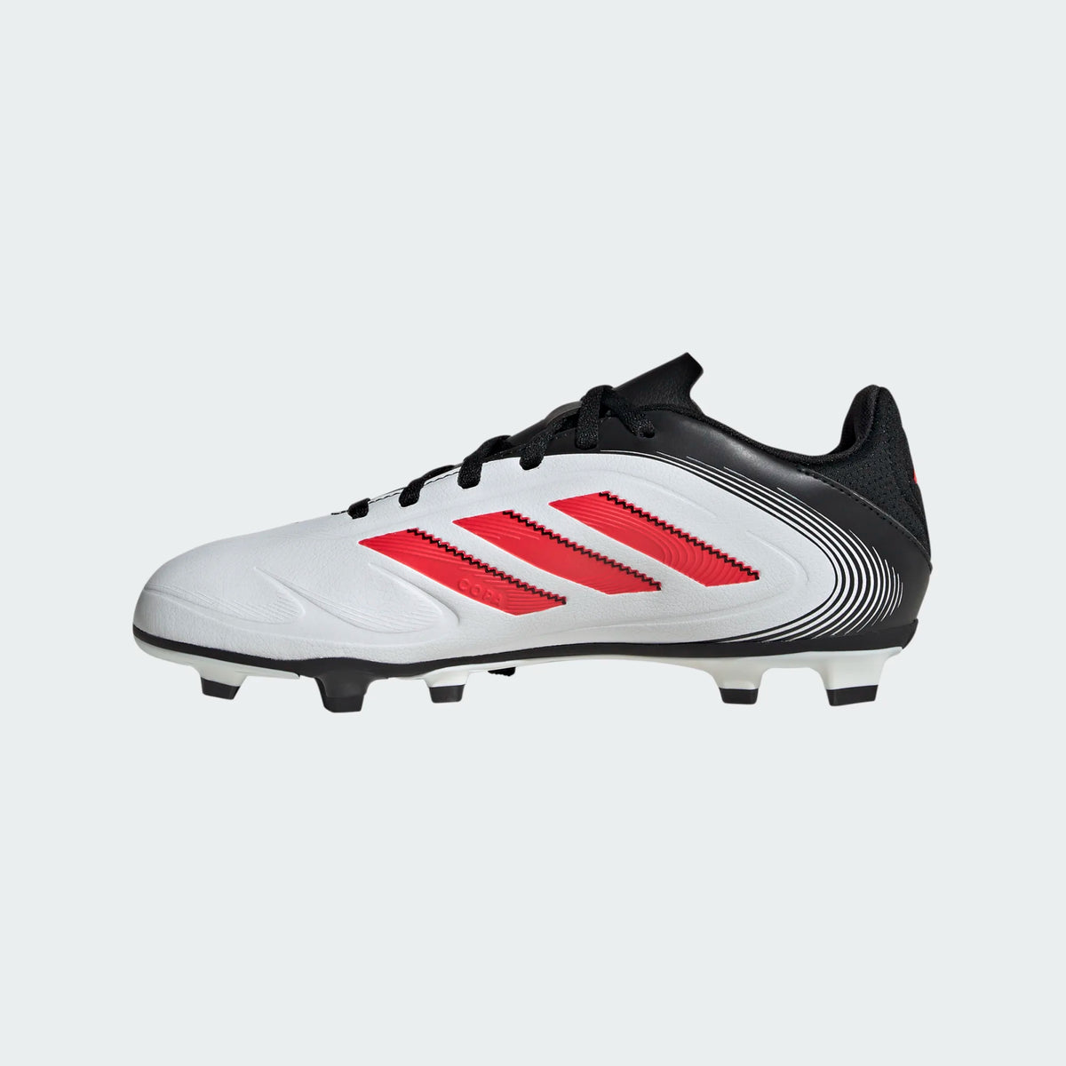 Adidas Jr Copa Pure III Club FG/MG-White/Lucid Red/Black product image 2, provided for visual reference and product detail