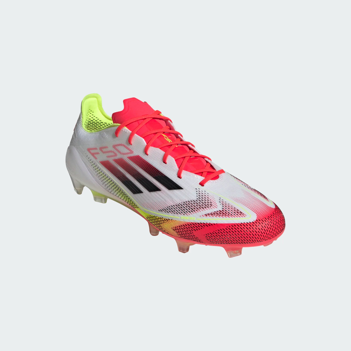 Adidas F50 Elite FG/MG-White/Lucid Red Volt product image 3, provided for visual reference and product detail review