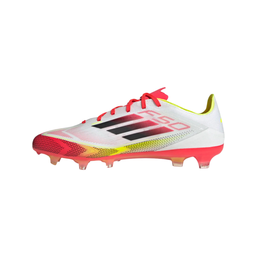 Adidas F50 Pro FG/MG-White/Lucid Red/Volt product image 2, provided for visual reference and product detail review