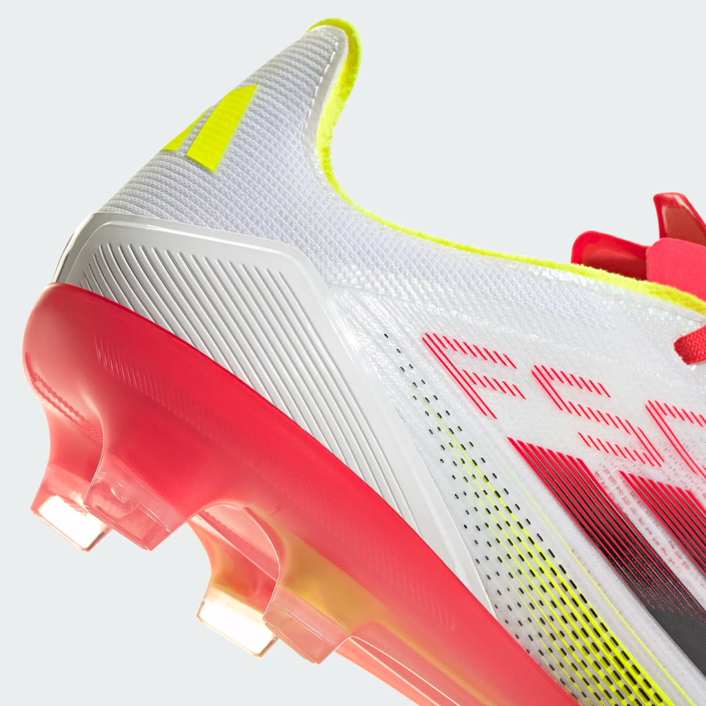 Adidas F50 Pro FG/MG-White/Lucid Red/Volt product image 5, provided for visual reference and product detail review