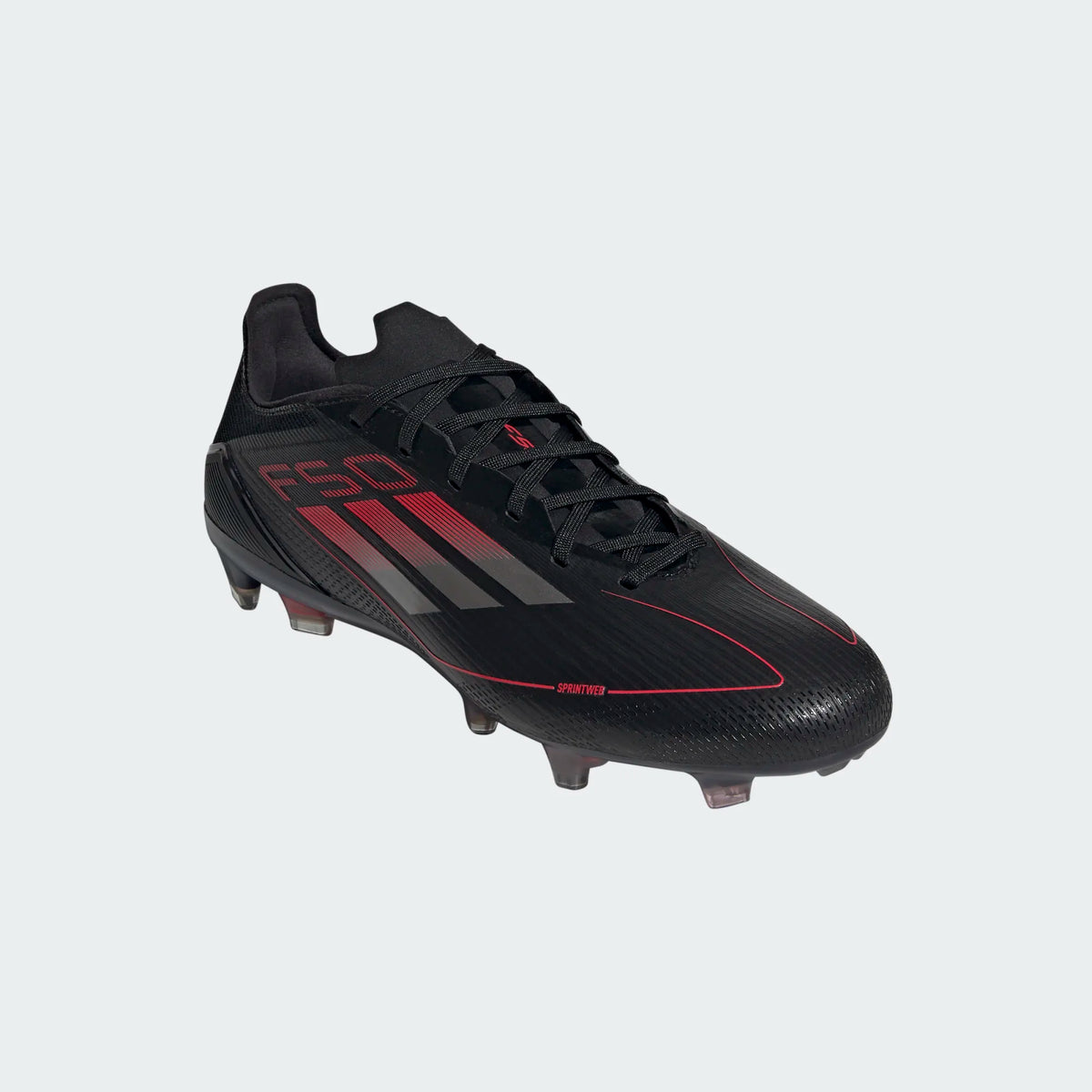 Adidas F50 Pro FG/MG-Black/Lucid Red product image 3, provided for visual reference and product detail review