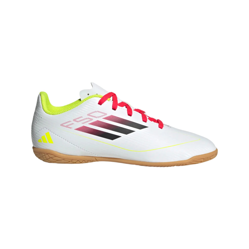 Adidas Jr F50 Club IC-White/Yellow/CBlack product image 1, provided for visual reference and product detail review