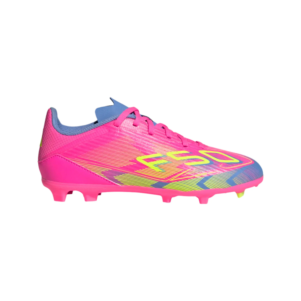 Adidas JR F50 League FG/MG- Lucid Pink product image 1, provided for visual reference and product detail review