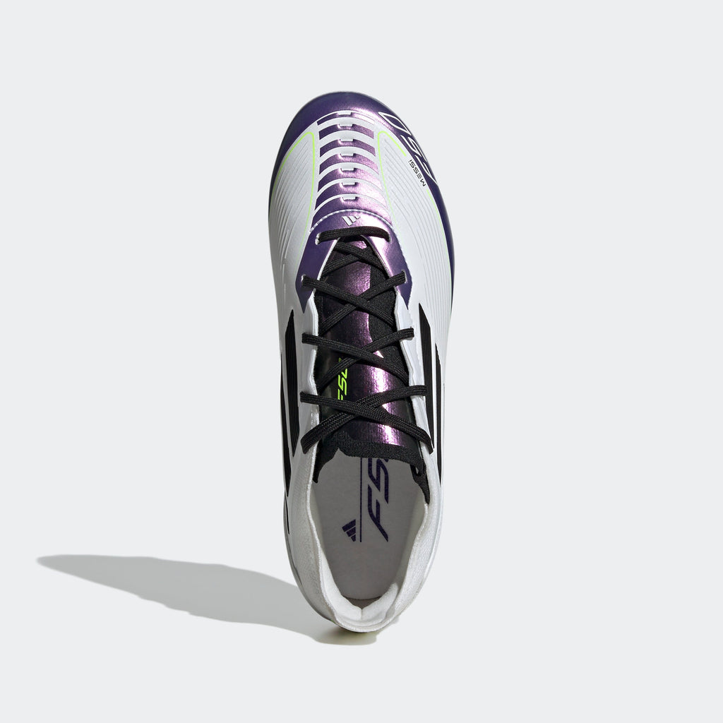 Adidas Jr Messi F50 Pro FG-White/Purple product image 6, provided for visual reference and product detail review