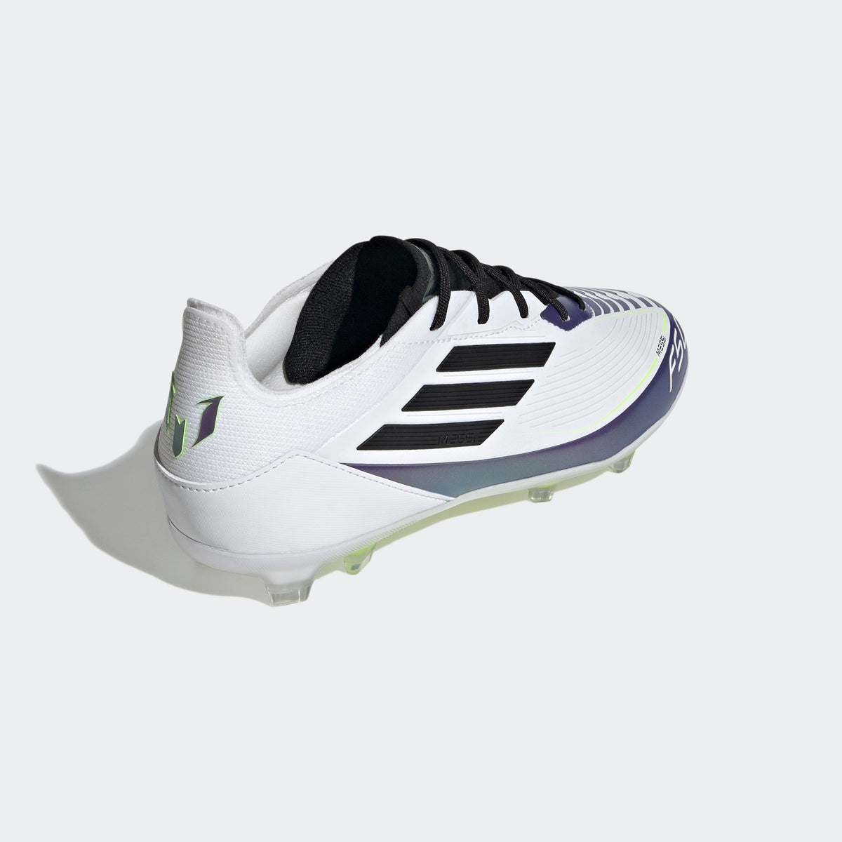 Adidas Jr Messi F50 Pro FG-White/Purple product image 3, provided for visual reference and product detail review
