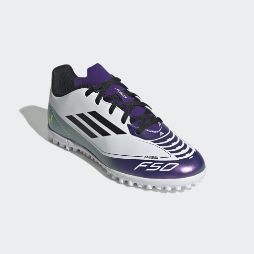Adidas JR Messi F50 Club Turf Soccer Shoes product image 3, provided for visual reference and product detail review