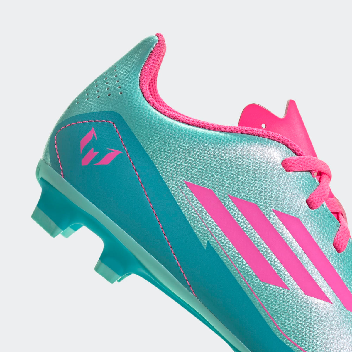 Adidas JR Messi F50 Club FXG FG/MG-Aqua/Lucid Pink product image 7, provided for visual reference and product detail review
