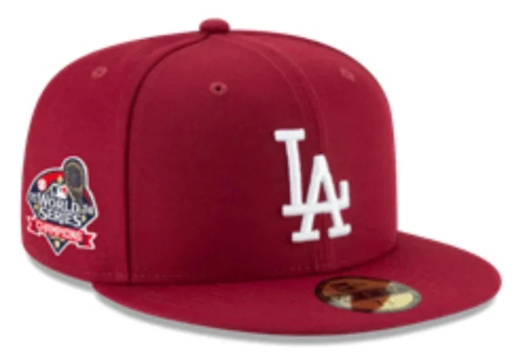 New Era Los Angeles Dodgers 2024 World Series Champions 59FIFTY Fitted Hat- Burgandy product image 1, provided for visual