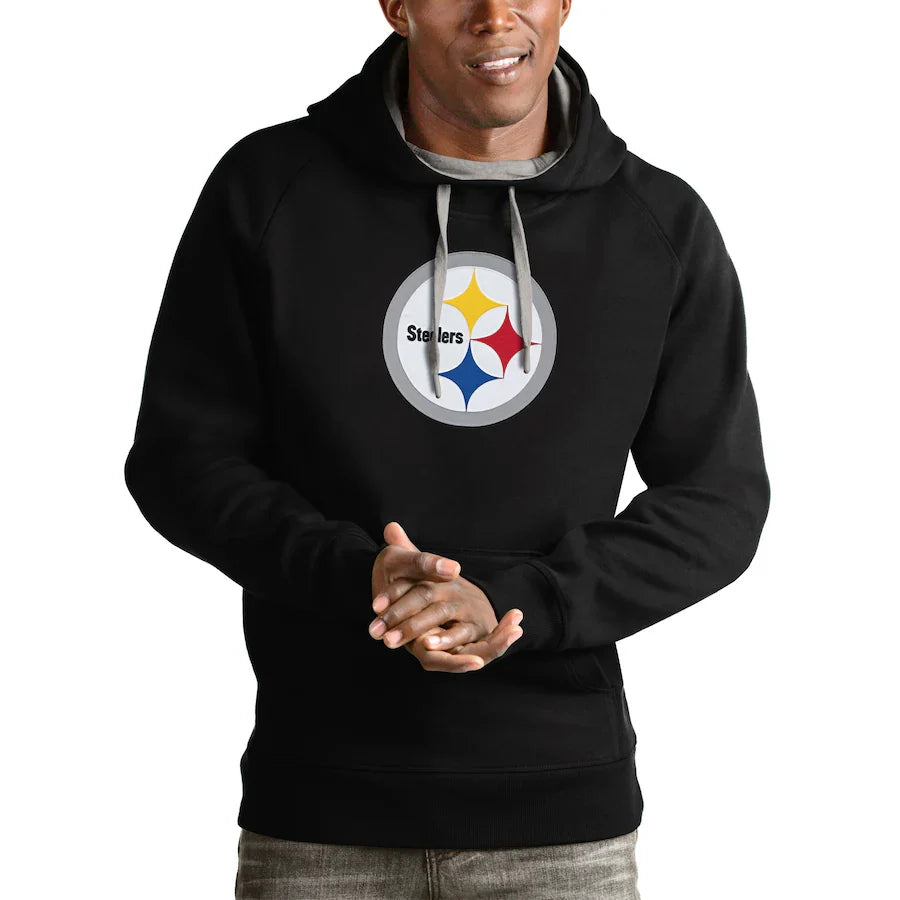 Pittsburgh Steelers Antigua Men’s Black Victory Pullover product image 1