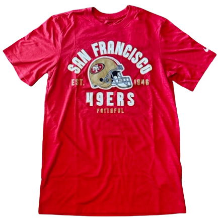 San Francisco 49ERS Faithful Nike T-shirt for Men product image 1, provided for visual reference and product detail review