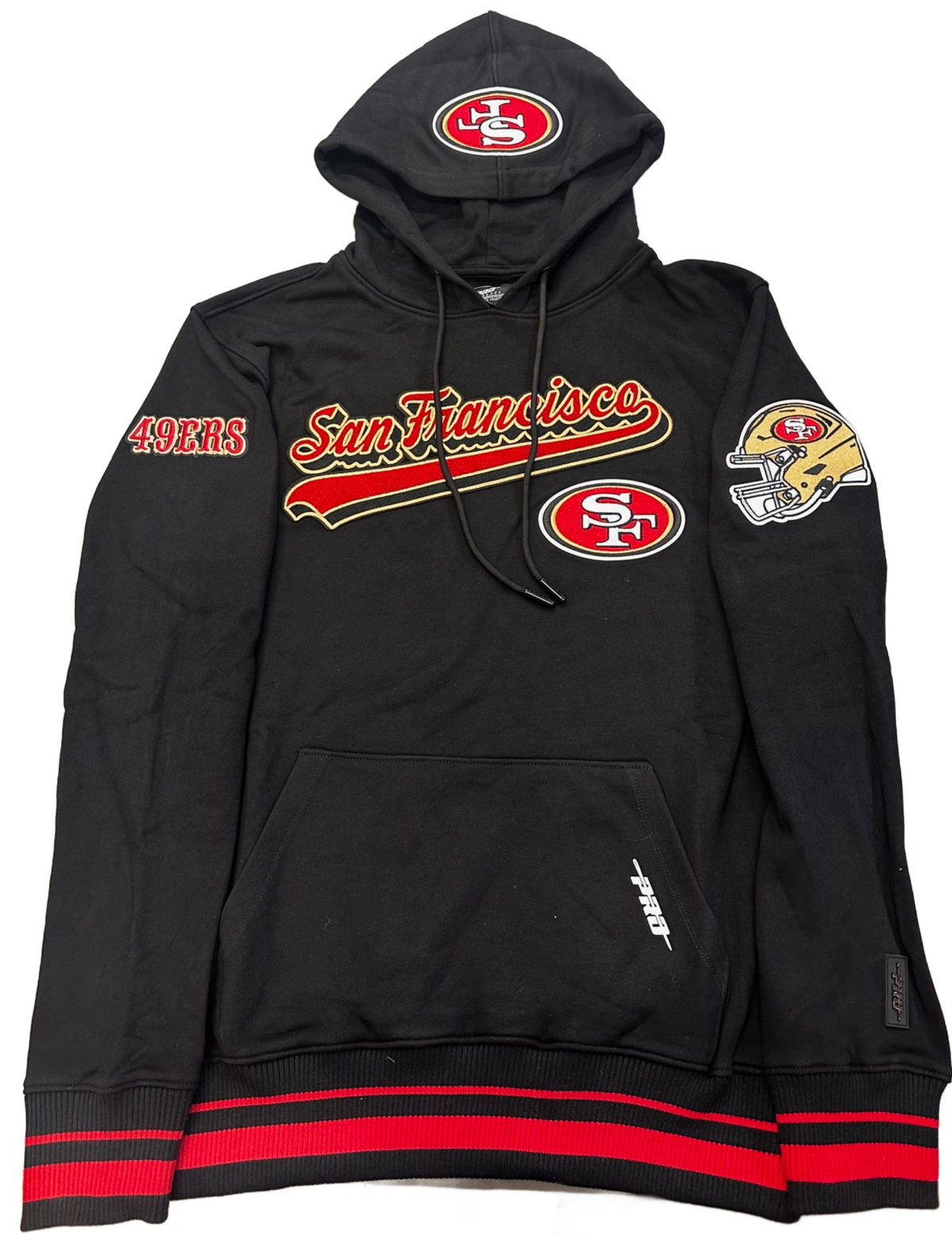 Pro Standard San Francisco 49Ers Chenille Hoodie product image 1, provided for visual reference and product detail review
