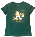 Nike Oakland Athletics Women Edge Play T-Shirt-Green product image 1, provided for visual reference and product detail review