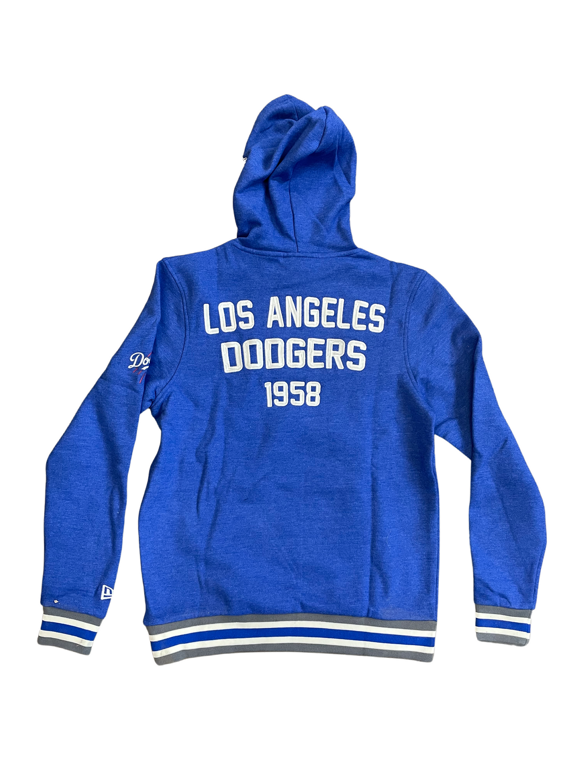 New Era Men Los Angeles Dodgers Est.1958 Throwback Hoodie product image 2, provided for visual reference and product detail