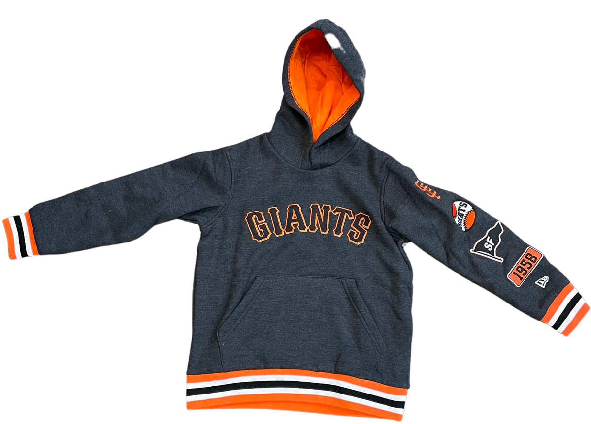 New Era Youth San Francisco Giants Fleece Performance Pullover Hoodie product image 1, provided for visual reference and