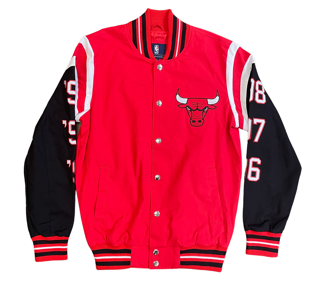 G-III Chicago Bulls Game Score Commemorative Jacket product image 1, provided for visual reference and product detail review