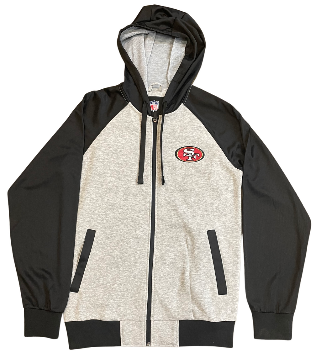 G-III San Francisco 49ers Lightweight Jacket-Grey/Black product image 1, provided for visual reference and product detail