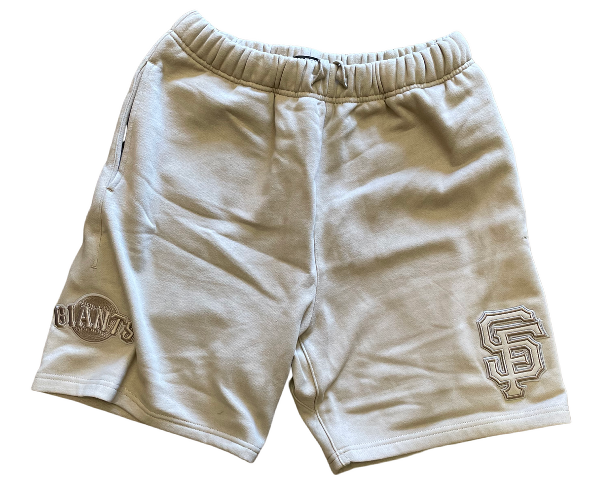 Pro Standard San Francisco Giants Fleece Neutral Shorts-Taupe product image 1, provided for visual reference and product