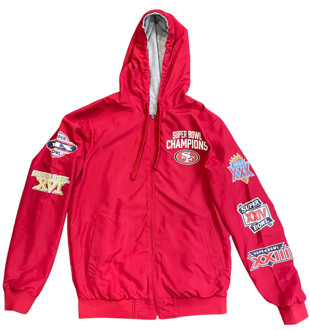 G-III San Francisco 49ers Reversible Windbreaker Jacket product image 1, provided for visual reference and product detail