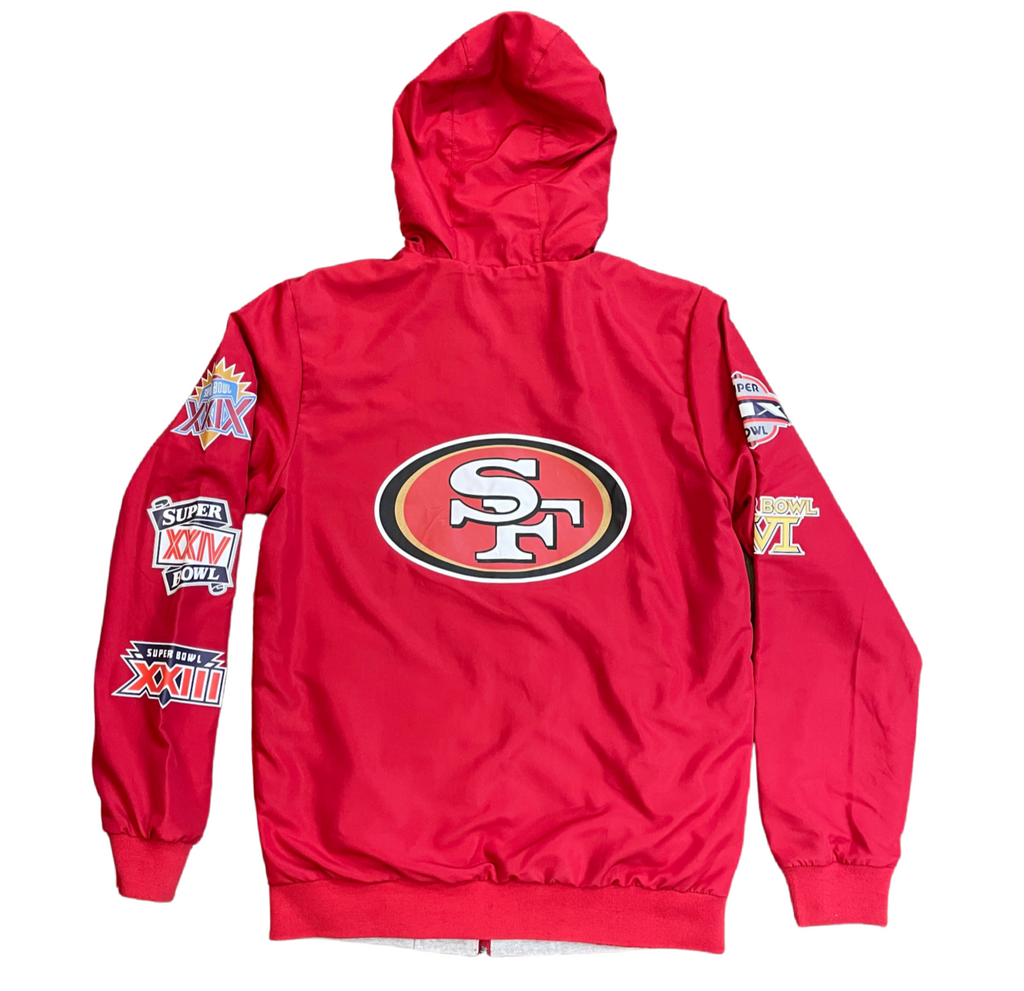 G-III San Francisco 49ers Reversible Windbreaker Jacket product image 2, provided for visual reference and product detail