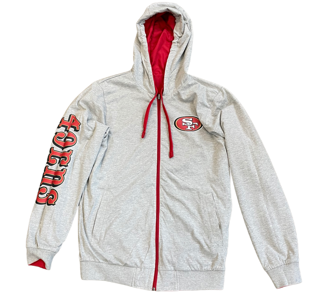 G-III San Francisco 49ers Reversible Windbreaker Jacket product image 3, provided for visual reference and product detail