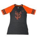Nike Women San Francisco Giants Logo V-neck T Shirt product image 1, provided for visual reference and product detail review