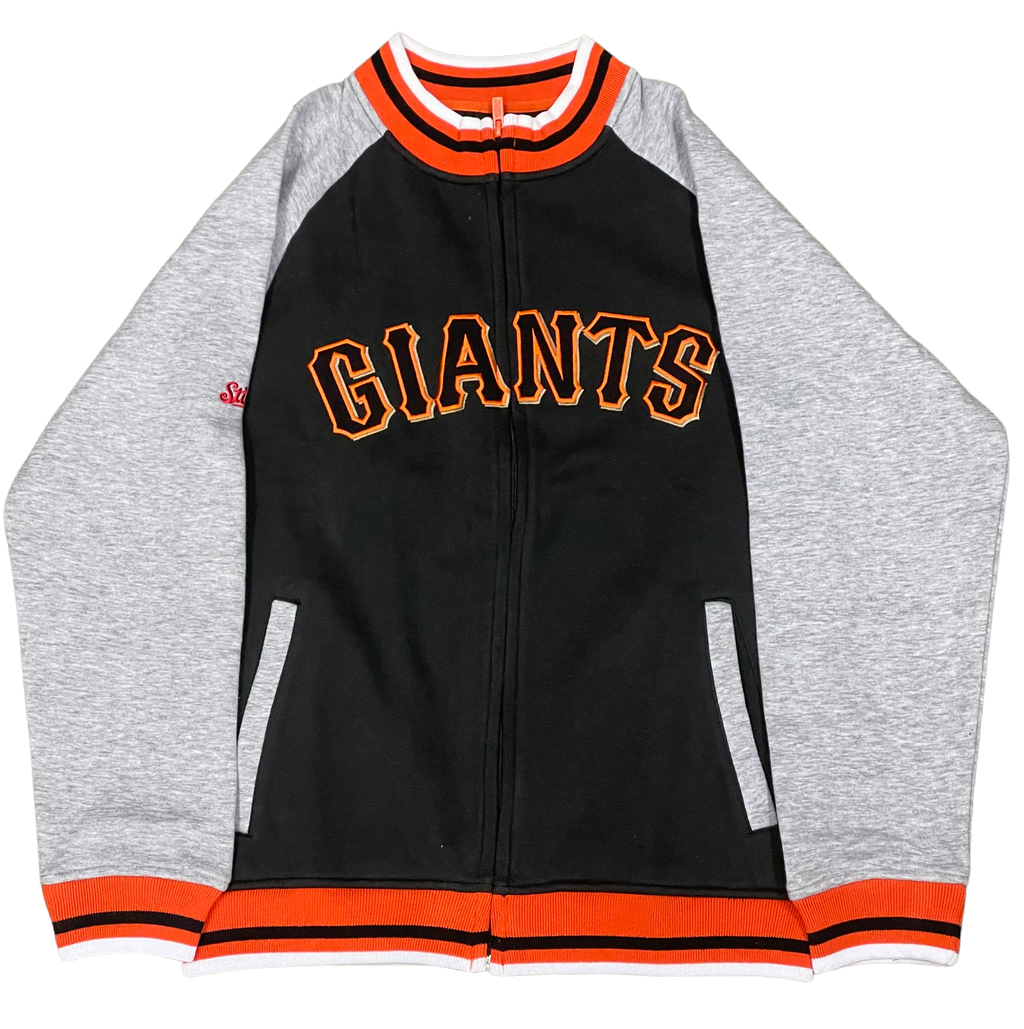 San Francisco Giants Stitches Track Jacket-Black/Grey product image 1, provided for visual reference and product detail