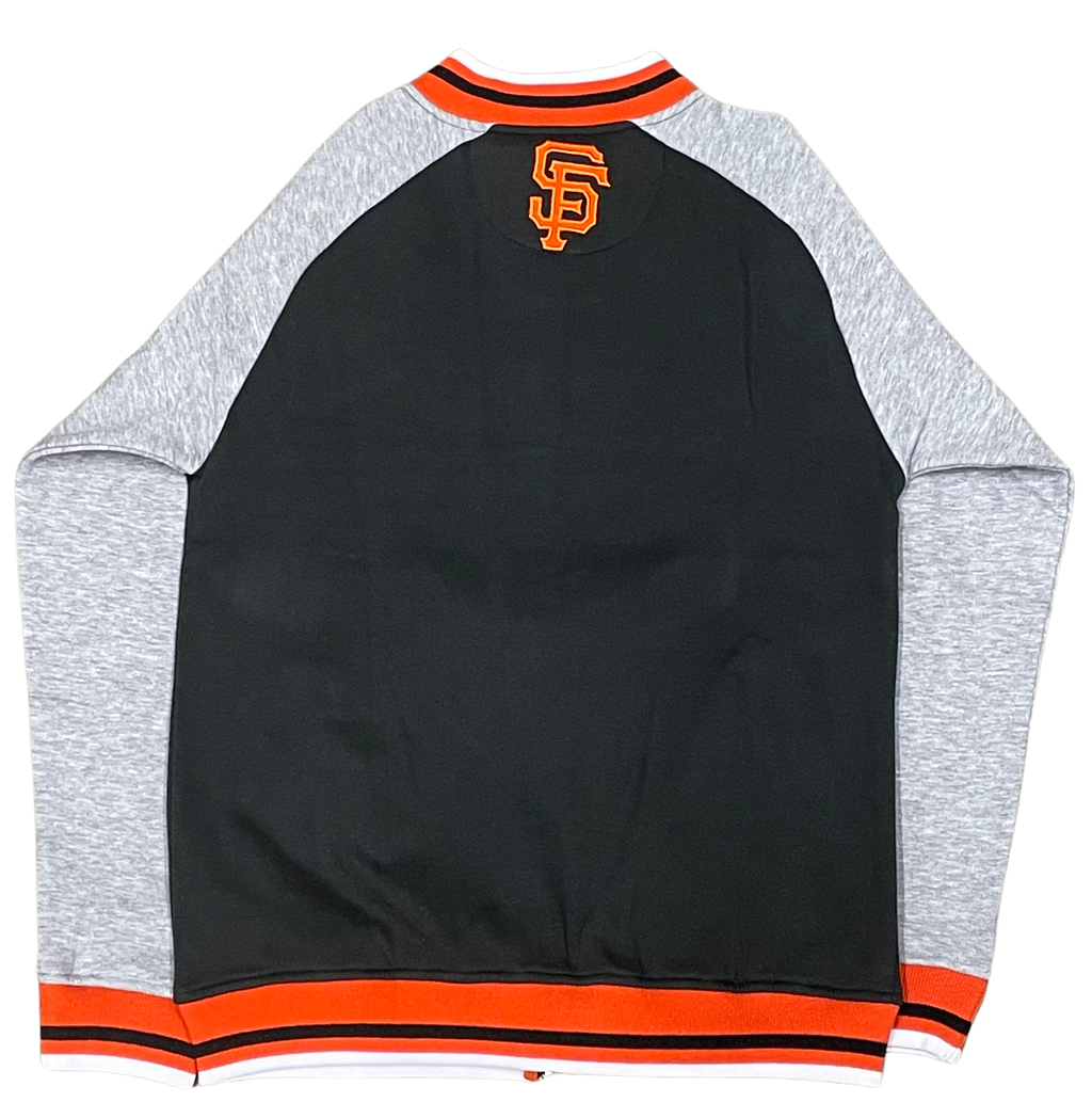 San Francisco Giants Stitches Track Jacket-Black/Grey product image 2, provided for visual reference and product detail