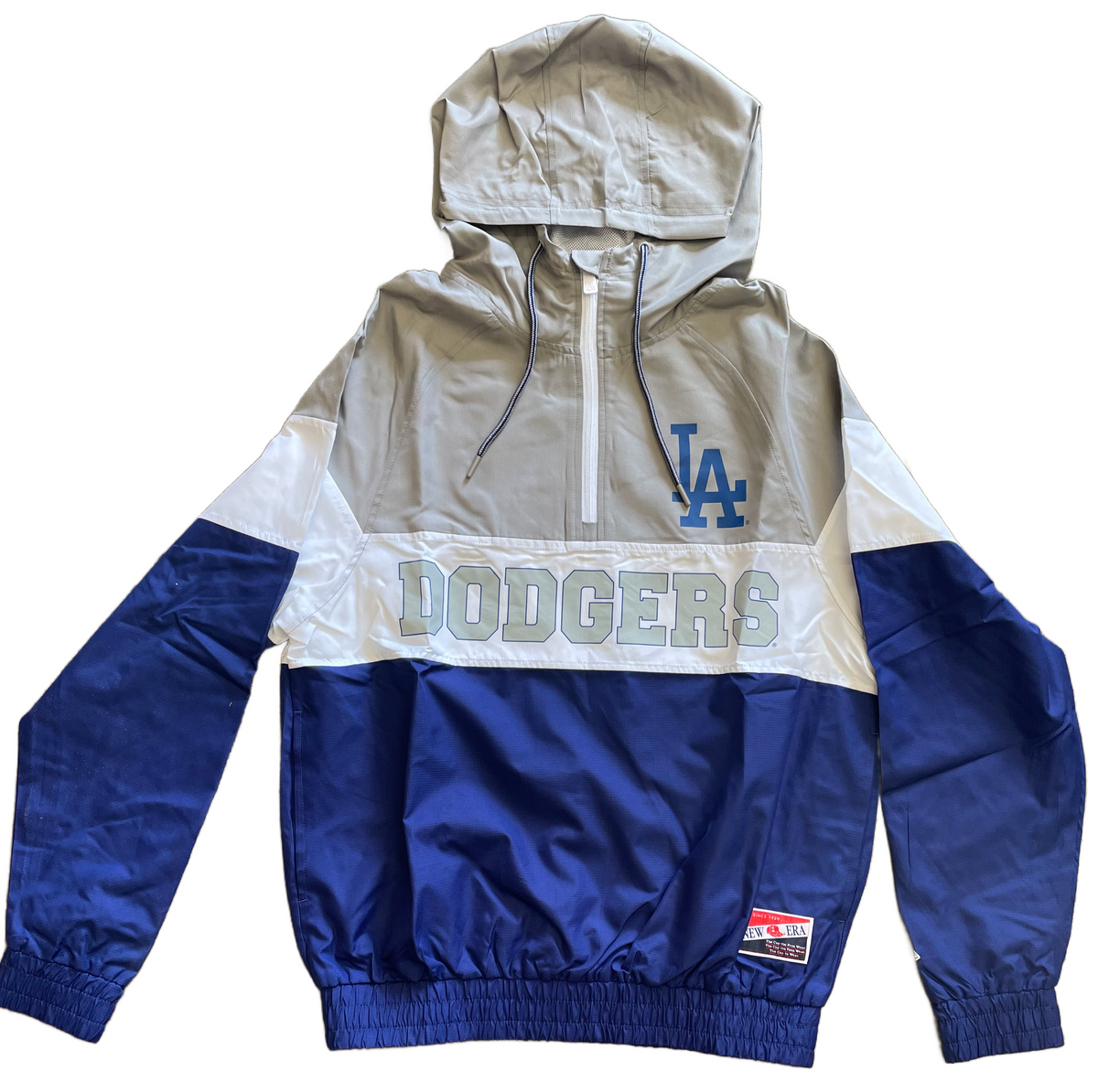 New Era Los Angeles Dodgers Throwback Pullover Jacket product image 1, provided for visual reference and product detail