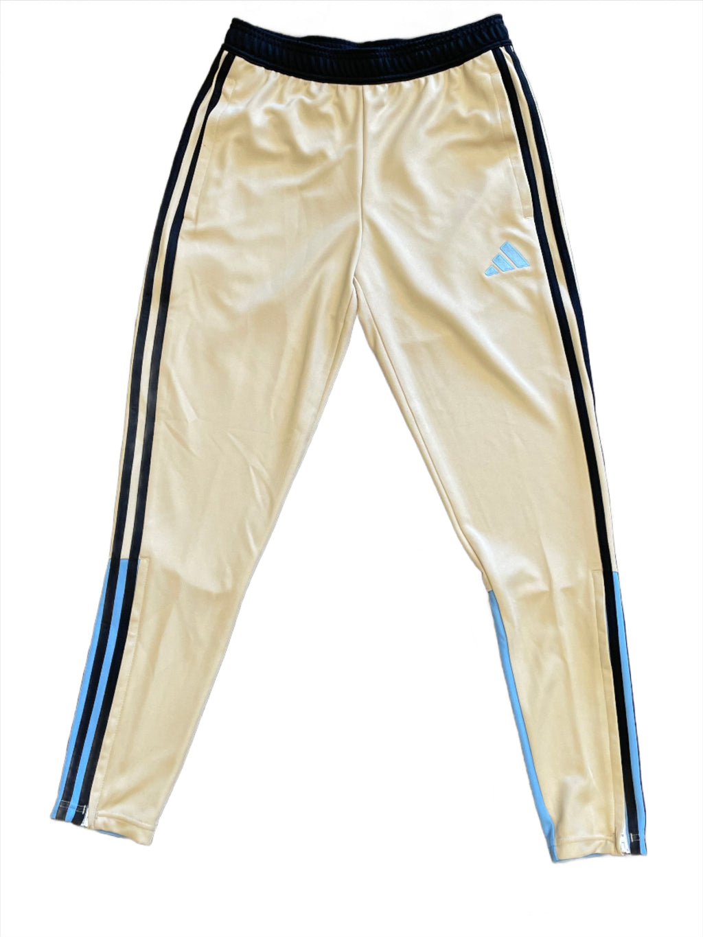 Adidas Men Entrada 22 Training Pants- Light Blue/Sand product image 1, provided for visual reference and product detail