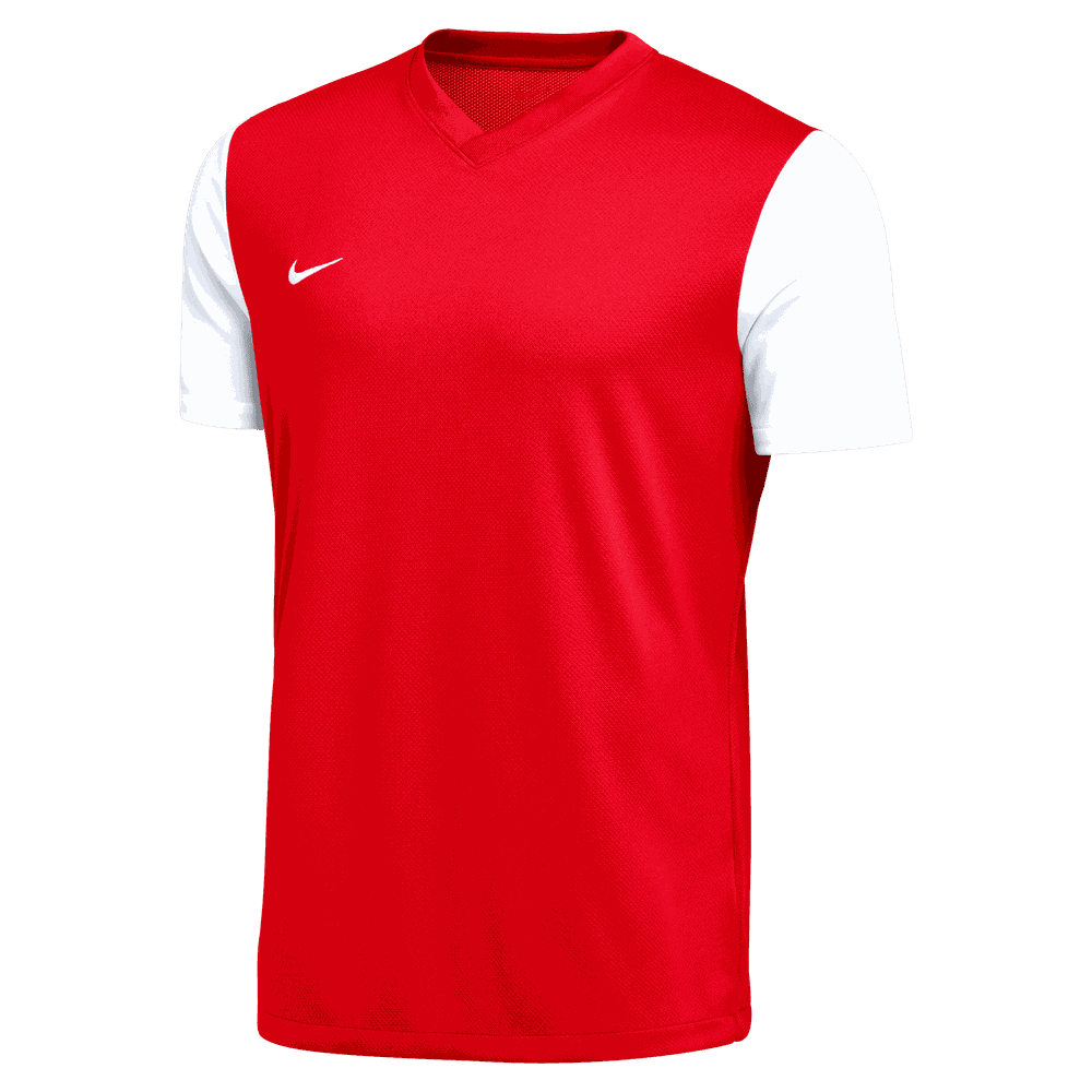 Nike Men Dri-Fit Short Sleeve Tiempo Premier II Jersey - University Red/White product image 1, provided for visual reference