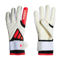 Adidas Copa Pro Goalkeeper Gloves-White/Lucid Red/Black product image 1, provided for visual reference and product detail