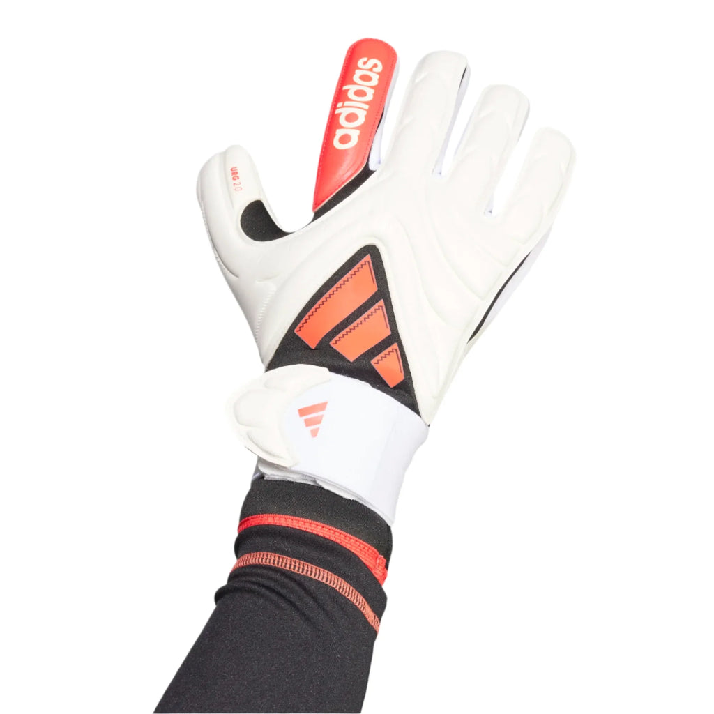Adidas Copa Pro Goalkeeper Gloves-White/Lucid Red/Black product image 3, provided for visual reference and product detail