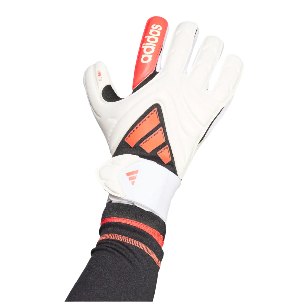 Adidas Copa Pro Goalkeeper Gloves-White/Lucid Red/Black product image 3, provided for visual reference and product detail
